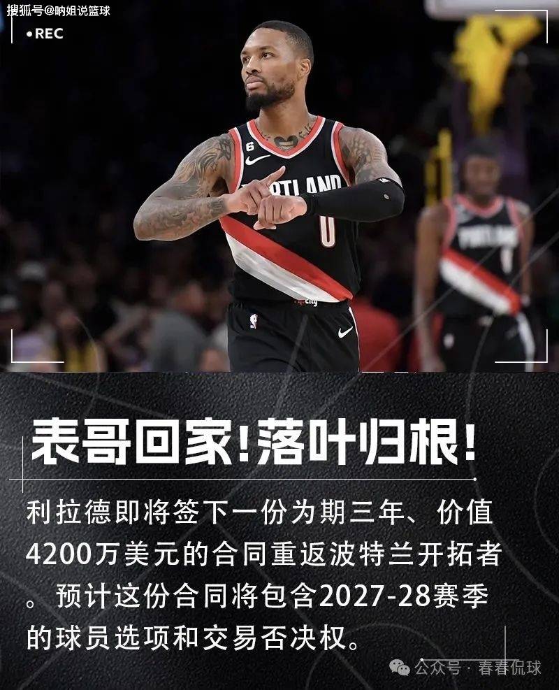 678体育-NBA-回到梦开始的地方！开拓者官宣签下35岁利拉德(开拓者离队第一人利拉德表态)